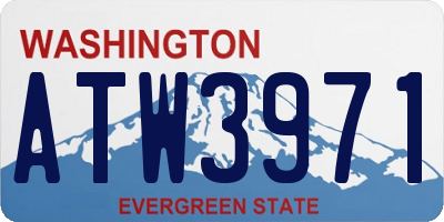 WA license plate ATW3971