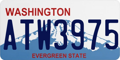 WA license plate ATW3975