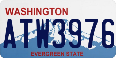 WA license plate ATW3976