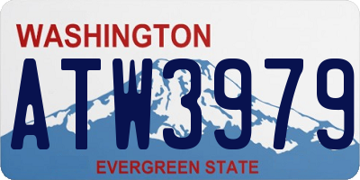 WA license plate ATW3979