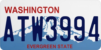 WA license plate ATW3994