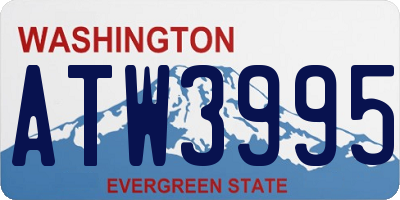 WA license plate ATW3995