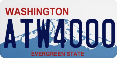 WA license plate ATW4000