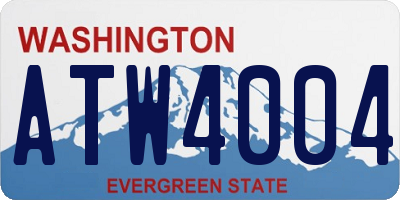 WA license plate ATW4004