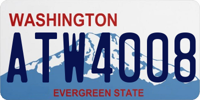 WA license plate ATW4008