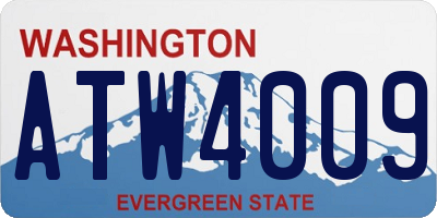 WA license plate ATW4009