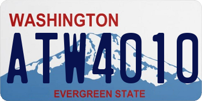 WA license plate ATW4010
