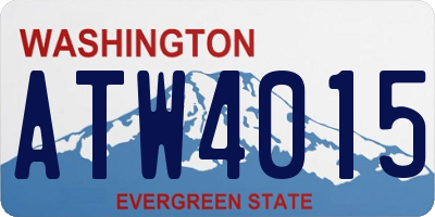 WA license plate ATW4015