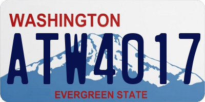 WA license plate ATW4017