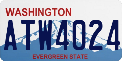 WA license plate ATW4024