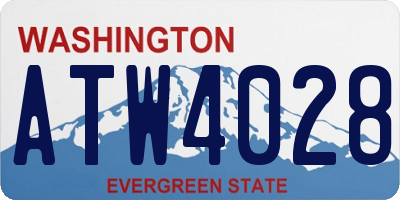 WA license plate ATW4028