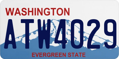 WA license plate ATW4029