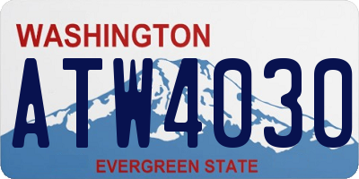 WA license plate ATW4030