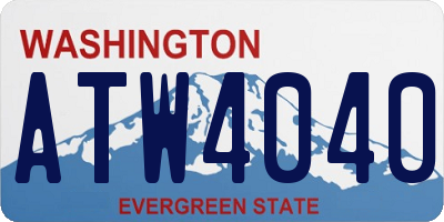 WA license plate ATW4040
