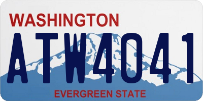 WA license plate ATW4041