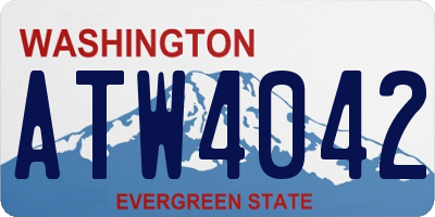 WA license plate ATW4042