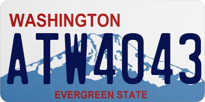 WA license plate ATW4043