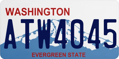 WA license plate ATW4045
