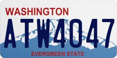 WA license plate ATW4047