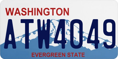 WA license plate ATW4049