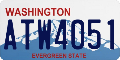 WA license plate ATW4051