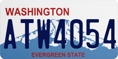 WA license plate ATW4054