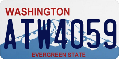 WA license plate ATW4059