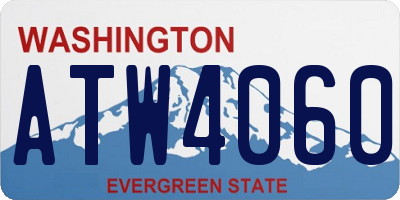 WA license plate ATW4060