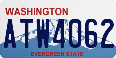 WA license plate ATW4062