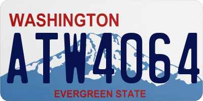 WA license plate ATW4064