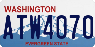 WA license plate ATW4070
