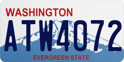 WA license plate ATW4072