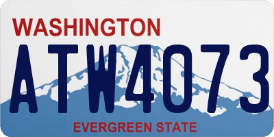 WA license plate ATW4073
