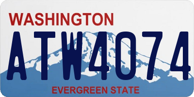 WA license plate ATW4074