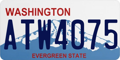 WA license plate ATW4075
