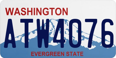 WA license plate ATW4076