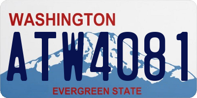 WA license plate ATW4081