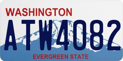 WA license plate ATW4082