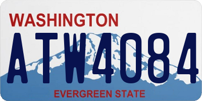 WA license plate ATW4084
