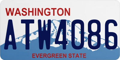 WA license plate ATW4086