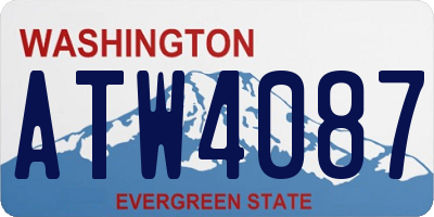 WA license plate ATW4087