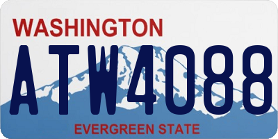 WA license plate ATW4088