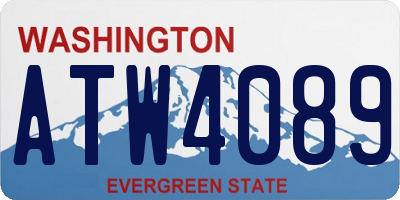 WA license plate ATW4089