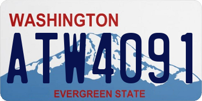 WA license plate ATW4091