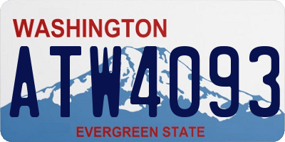 WA license plate ATW4093