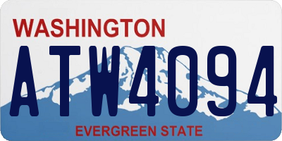 WA license plate ATW4094