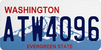 WA license plate ATW4096