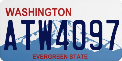 WA license plate ATW4097