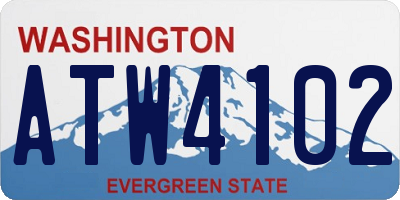 WA license plate ATW4102