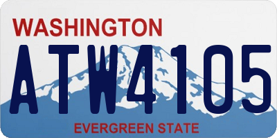 WA license plate ATW4105